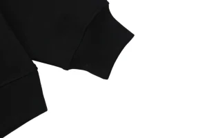 Mxxcler Ghost Patch Crewneck Sweatshirt Black Cuff