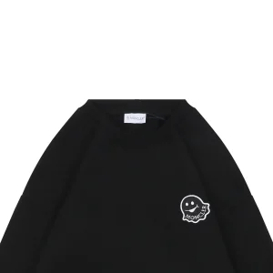 Mxxcler Ghost Patch Crewneck Sweatshirt Black
