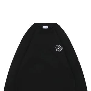 Mxxcler Ghost Patch Crewneck Sweatshirt Black