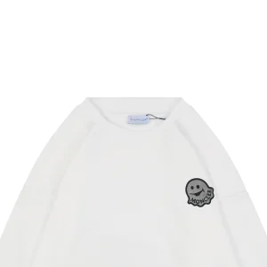Mxxcler Ghost Patch Crewneck Sweatshirt White