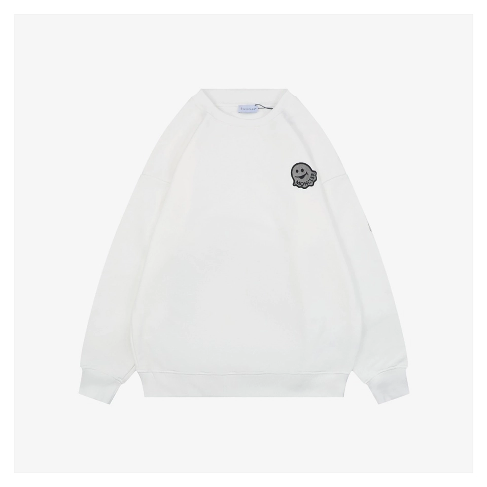 Mxxcler Ghost Patch Crewneck Sweatshirt White