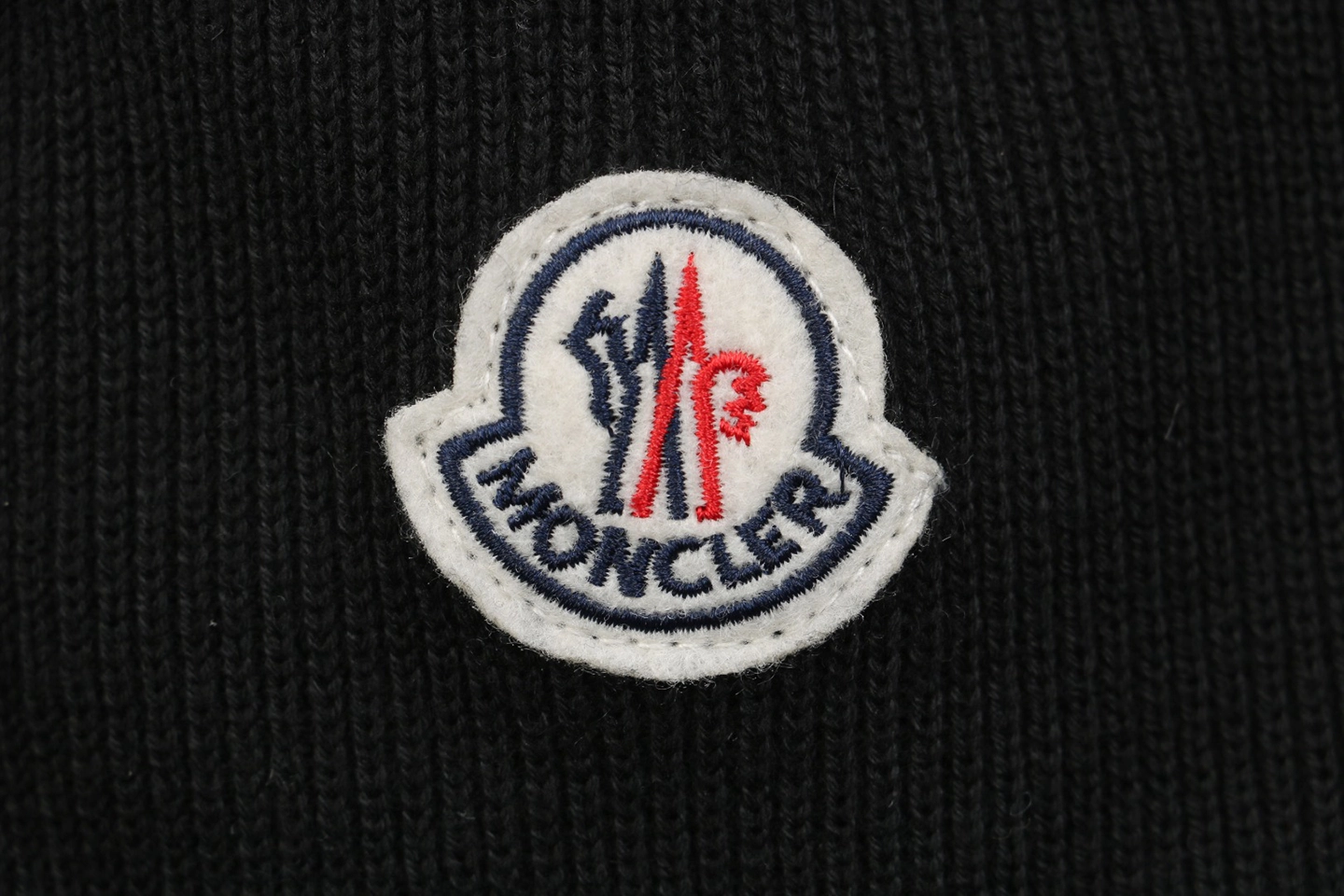 Mxxcler Knit-Sleeve Mixed Media Down Hoodie Jacket Black Brand label