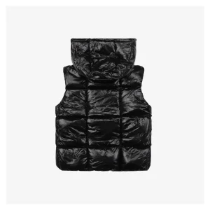 Mxxcler Luzule Hooded Down Vest Black Back View