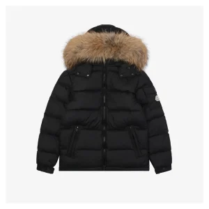 Mxxcler Maya Fur-Trim Hooded Down Jacket #MS-188 Front view