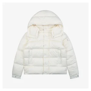 Mxxcler Maya Matte Hooded Down Jacket – Off-White #508 Front view