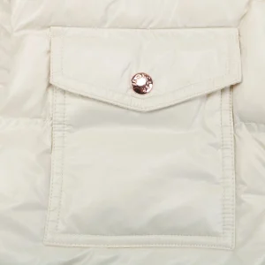 Mxxcler Pario Hooded Down Vest MS-633 White Pocket