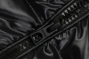 Mxxcler Petra Short Down Jacket Black Zipper puller