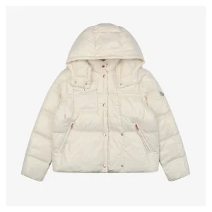 Mxxcler Serfanto Short Puffer Jacket #MS-58 White Front view