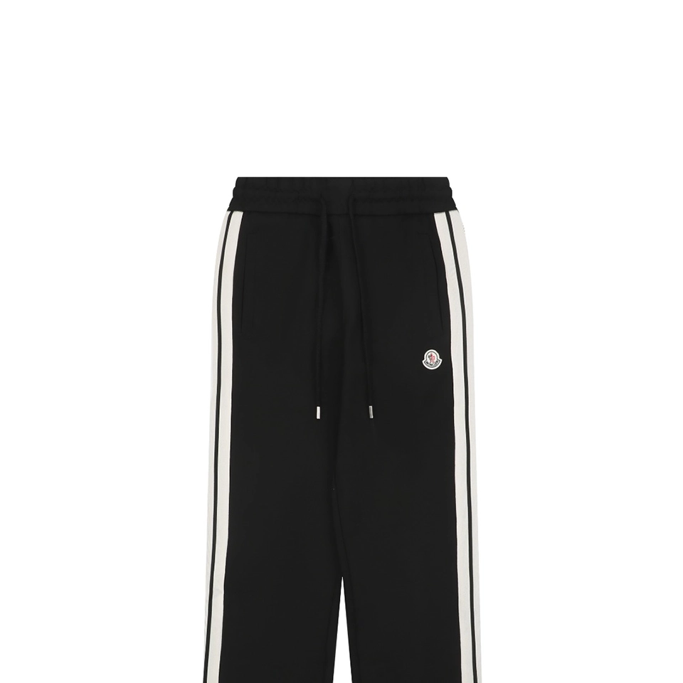 Mxxcler Side Stripe Sweatpants Black