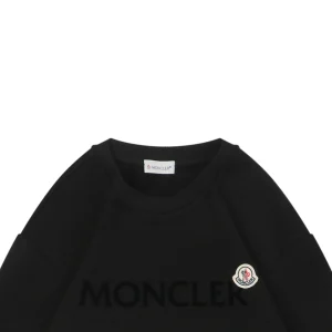 Mxxcler Velvet-Flocked Logo Crewneck Sweatshirt