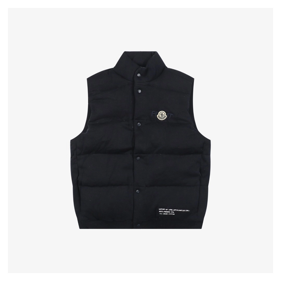 Mxxcler x Fragment Hiroshi Fujiwara Knit Down Vest #2528 Black Front view