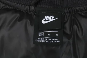 Nike Silicone Swoosh Puffer Jacket Black Brand label