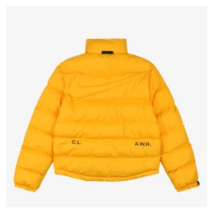 Nike x Drake NOCTA Stand Collar Down Jacket Yellow Back view