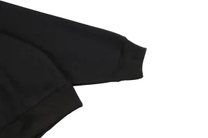 Nike x Stussy Box Logo Embroidered Fleece Crewneck Sweatshirt Black Cuff