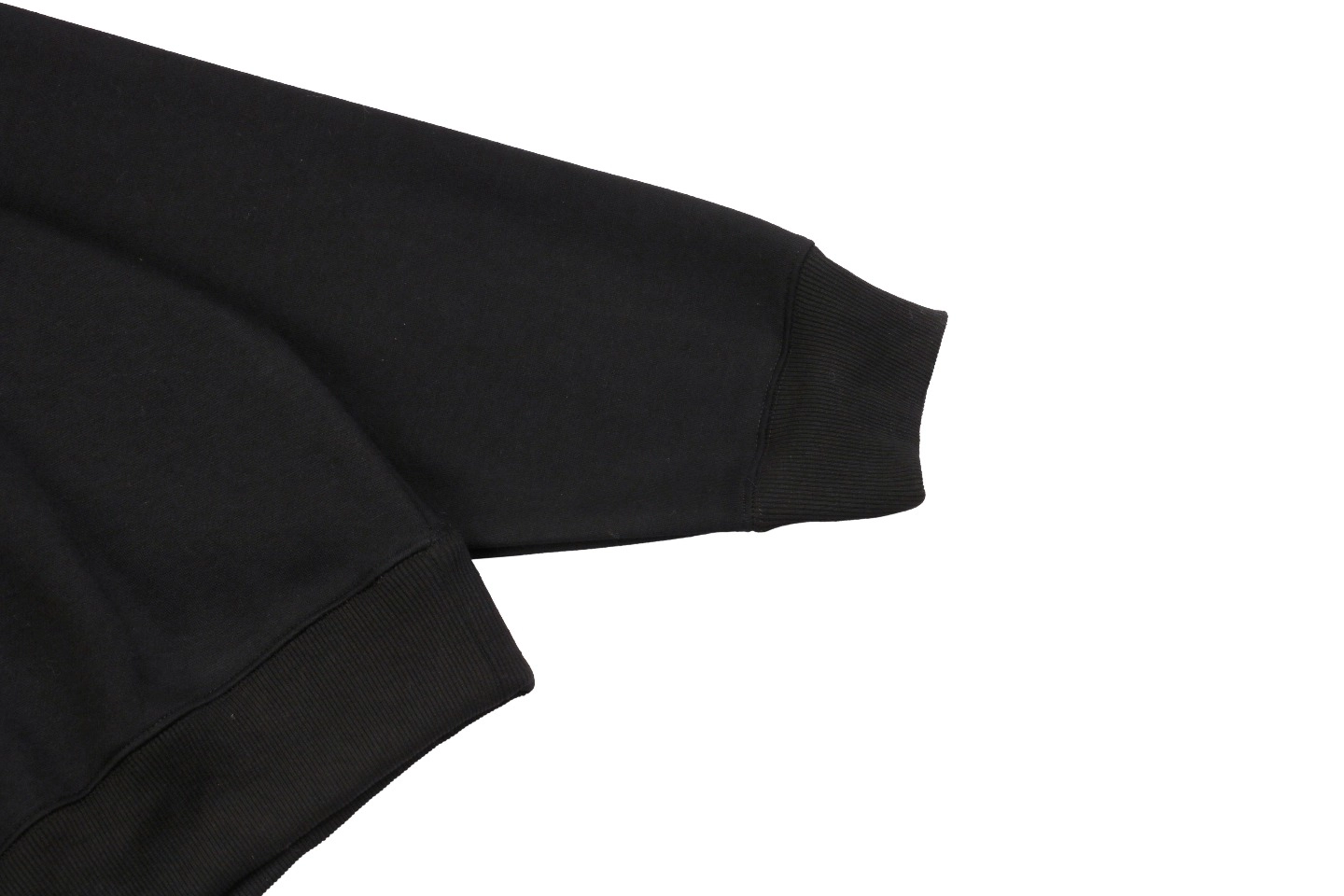 Nike x Stussy Box Logo Embroidered Fleece Crewneck Sweatshirt Black Cuff