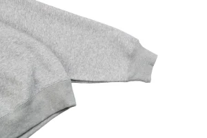 Nike x Stussy Box Logo Embroidered Fleece Crewneck Sweatshirt Grey Cuff