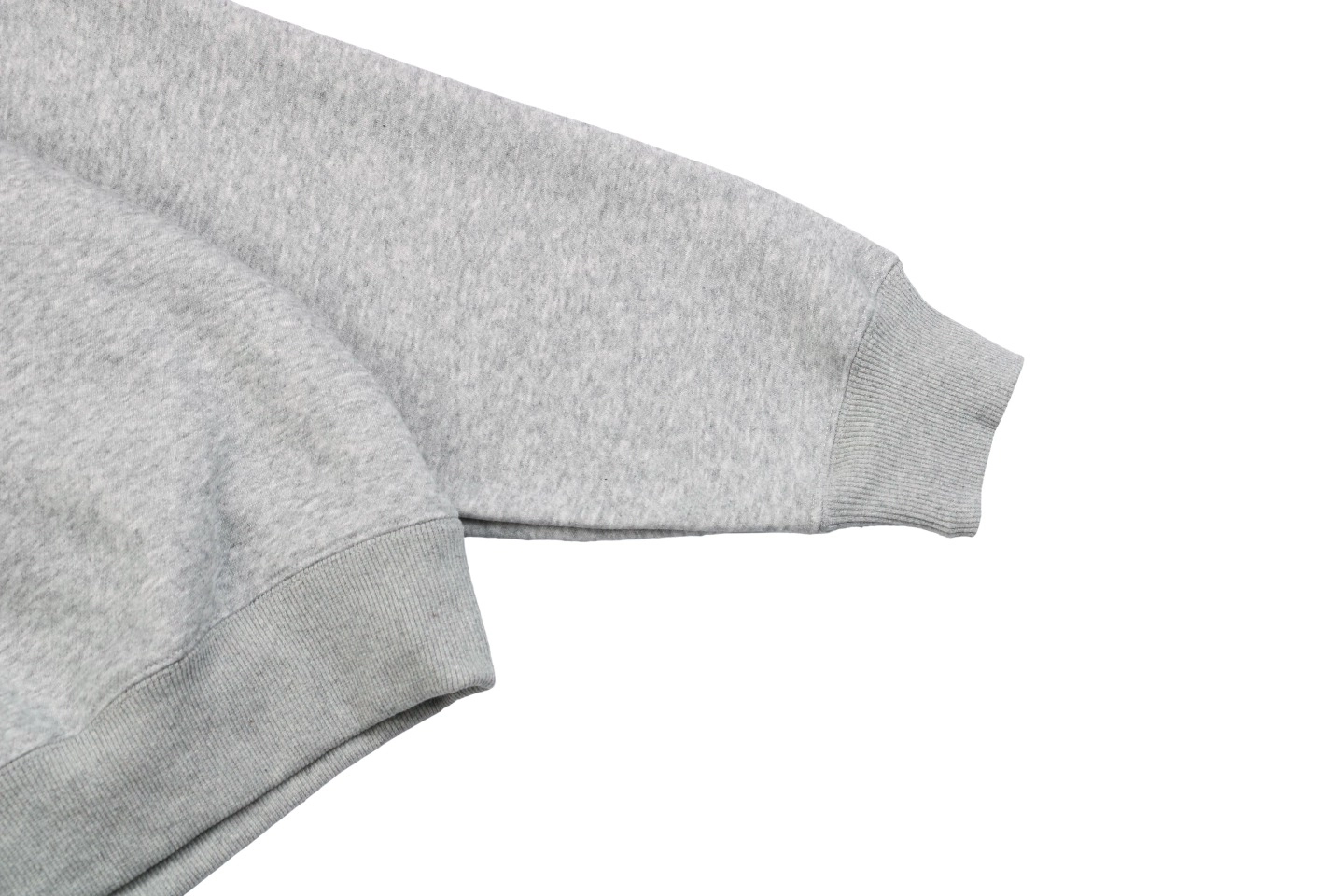 Nike x Stussy Box Logo Embroidered Fleece Crewneck Sweatshirt Grey Cuff