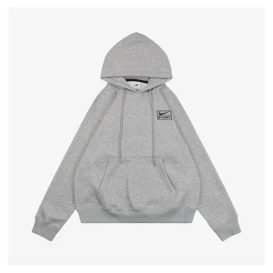 Nike x Stussy Box Logo Embroidered Fleece Hoodie