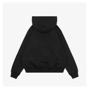Nike x Stussy Box Logo Embroidered Fleece Hoodie Black Back view