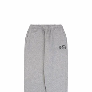 Nike x Stussy Collaborative Box Logo Embroidered Fleece Sweatpants Grey