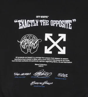 Off-White Blue Arrow Earth Graphic Hoodie Back print