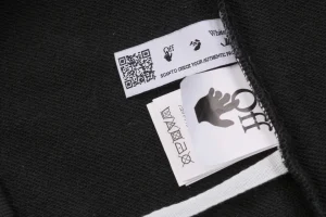 Off-White Blue Arrow Earth Graphic Hoodie Wash label