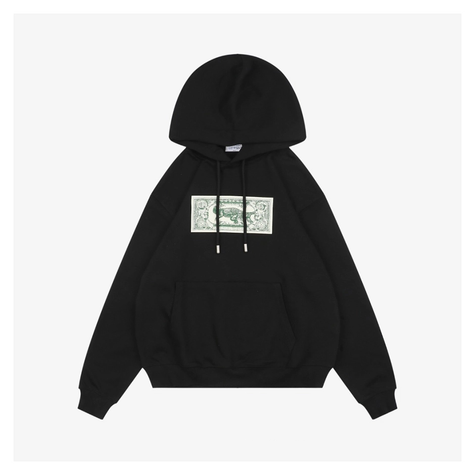 Off-White Crocodile Dollar Graphic Hoodie Front view
