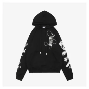 Off-White Digital Earphone Arrow Print Hoodie