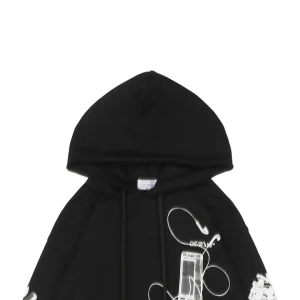Off-White Digital Earphone Arrow Print Hoodie