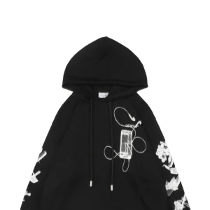 Off-White Digital Earphone Arrow Print Hoodie