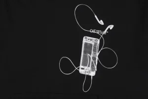 Off-White Digital Earphone Arrow Print Hoodie Front Print