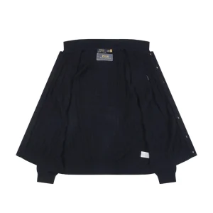 Ralph Lauren Polo Pony Embroidered Cable-Knit Cardigan Black Lining