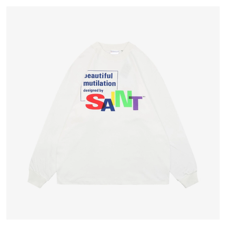 Saint Michael “Color Distorted SAINT Logo” Graphic Shirt Front view