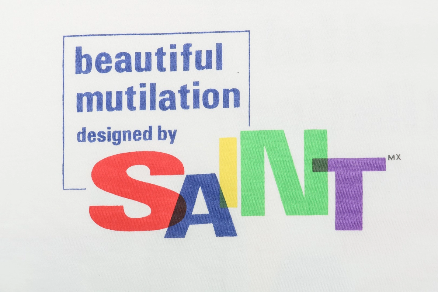 Saint Michael “Color Distorted SAINT Logo” Graphic Shirt Print