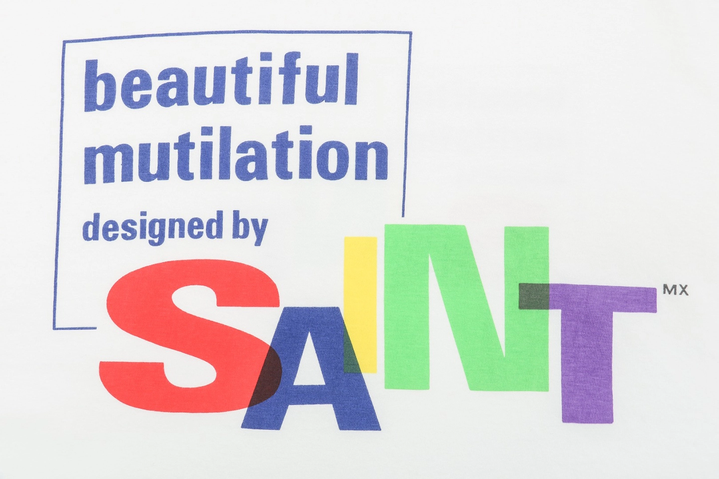 Saint Michael “Color Distorted SAINT Logo” Graphic Shirt Print