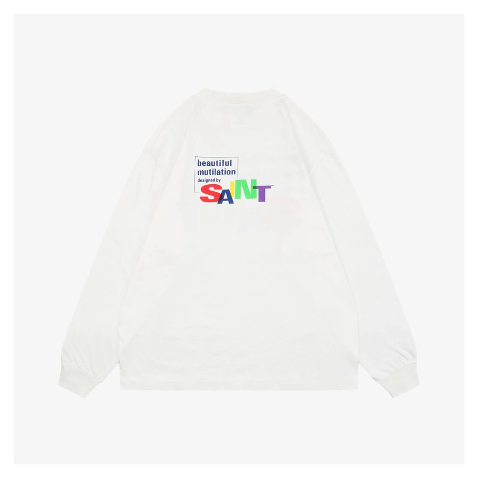 Saint Michael “Color Distorted SAINT Logo” Graphic Shirt Back view