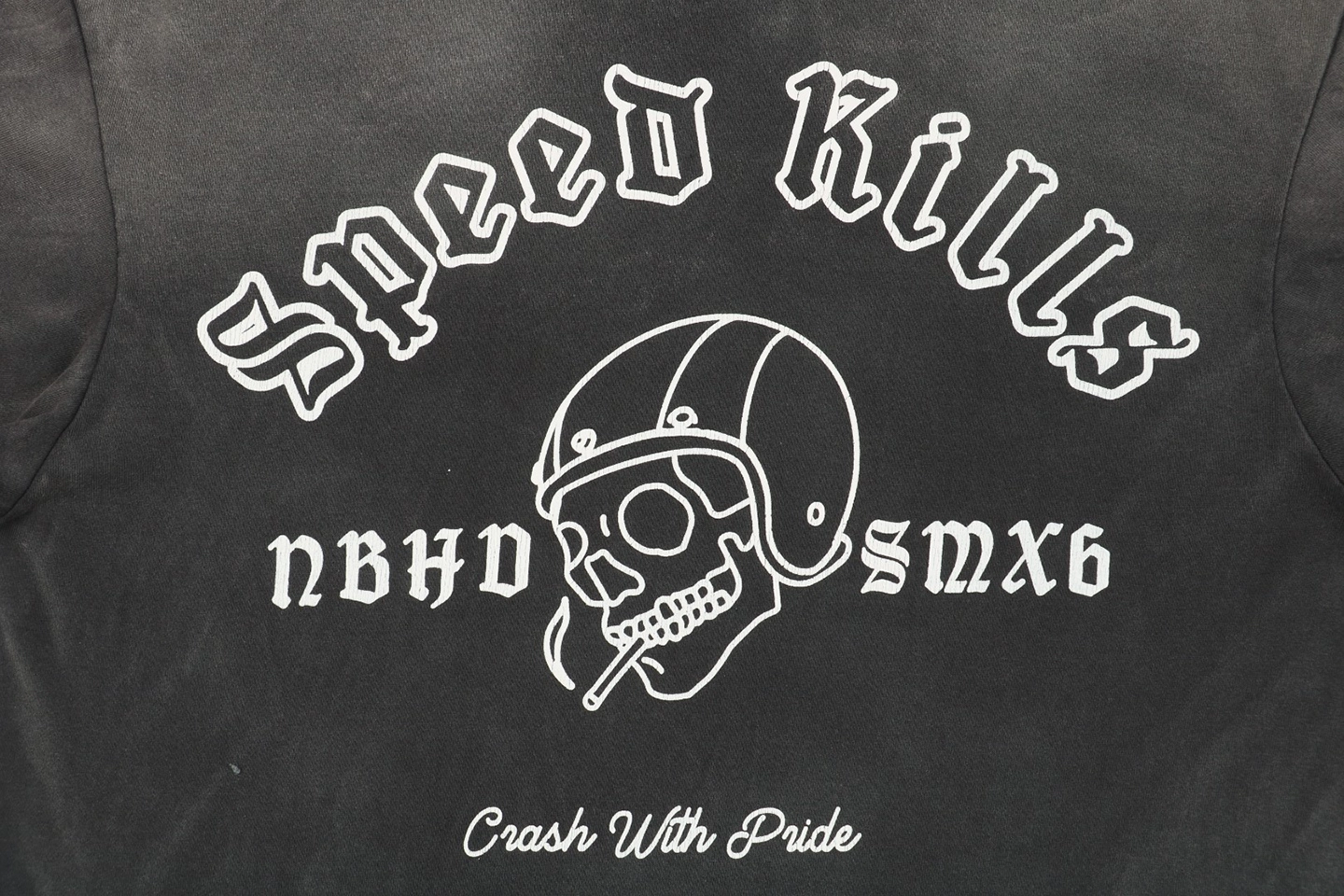 Saint Michael Skull Helmet Graphic Shirt Back Print