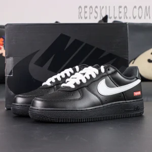 Sup x Air Force 1 Low 'Box Logo - Black White' White Laces1