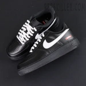 Sup x Air Force 1 Low 'Box Logo - Black White' White Laces9
