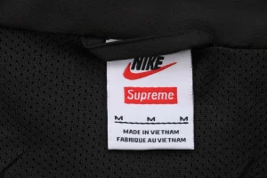 Sup x Nike Swoosh Track Jacket Black Wash label