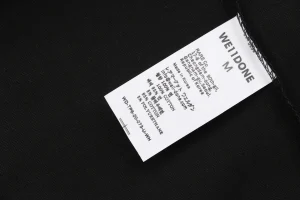 We11done 1506 Distressed Lettering Shirt Black Wash label