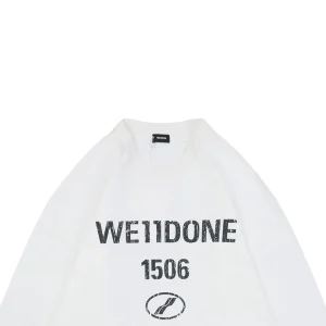 We11done 1506 Distressed Lettering Shirt White