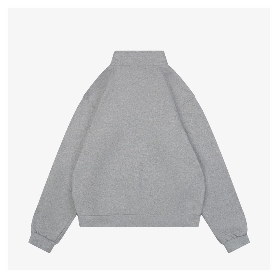 We11done Pillow Logo Zip Jacket Grey Back view