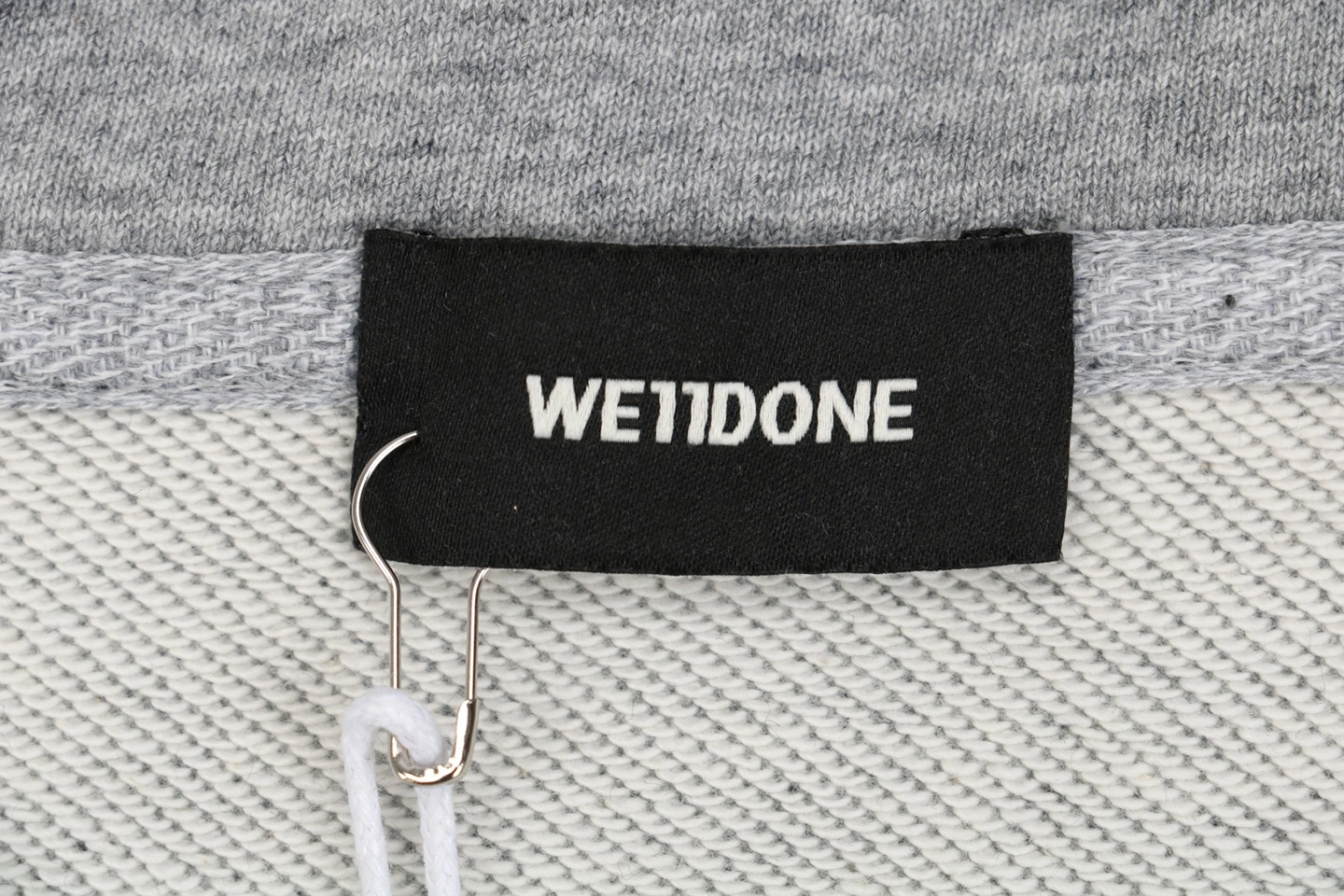 We11done Pillow Logo Zip Jacket Grey Brand label