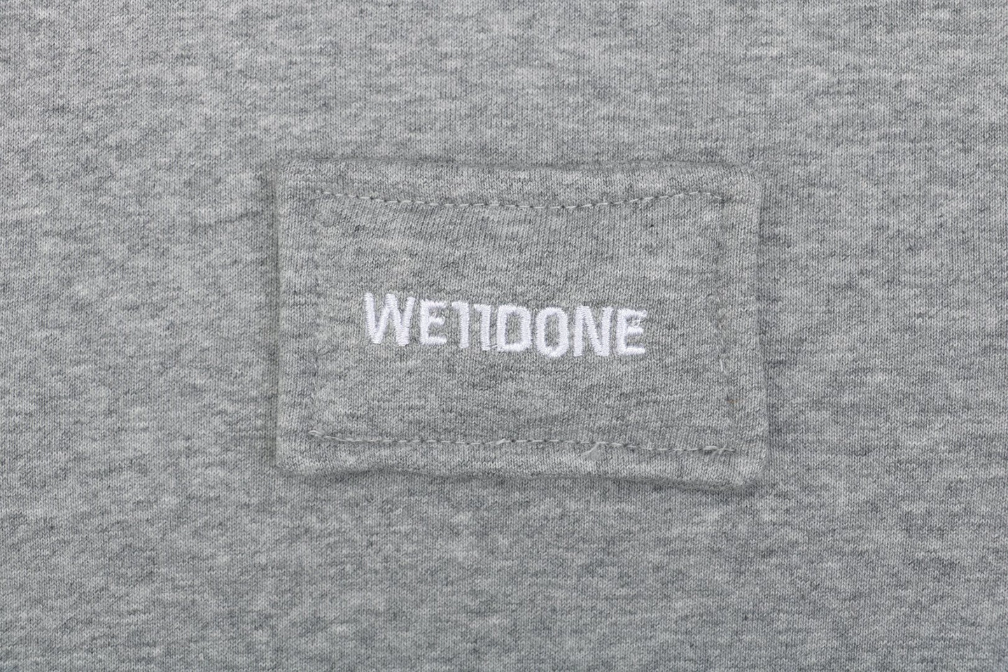 We11done Pillow Logo Zip Jacket Grey Brand label