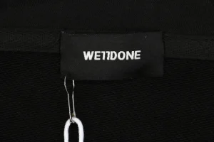We11done Pillow Logo Zip Jacket Black Brand label