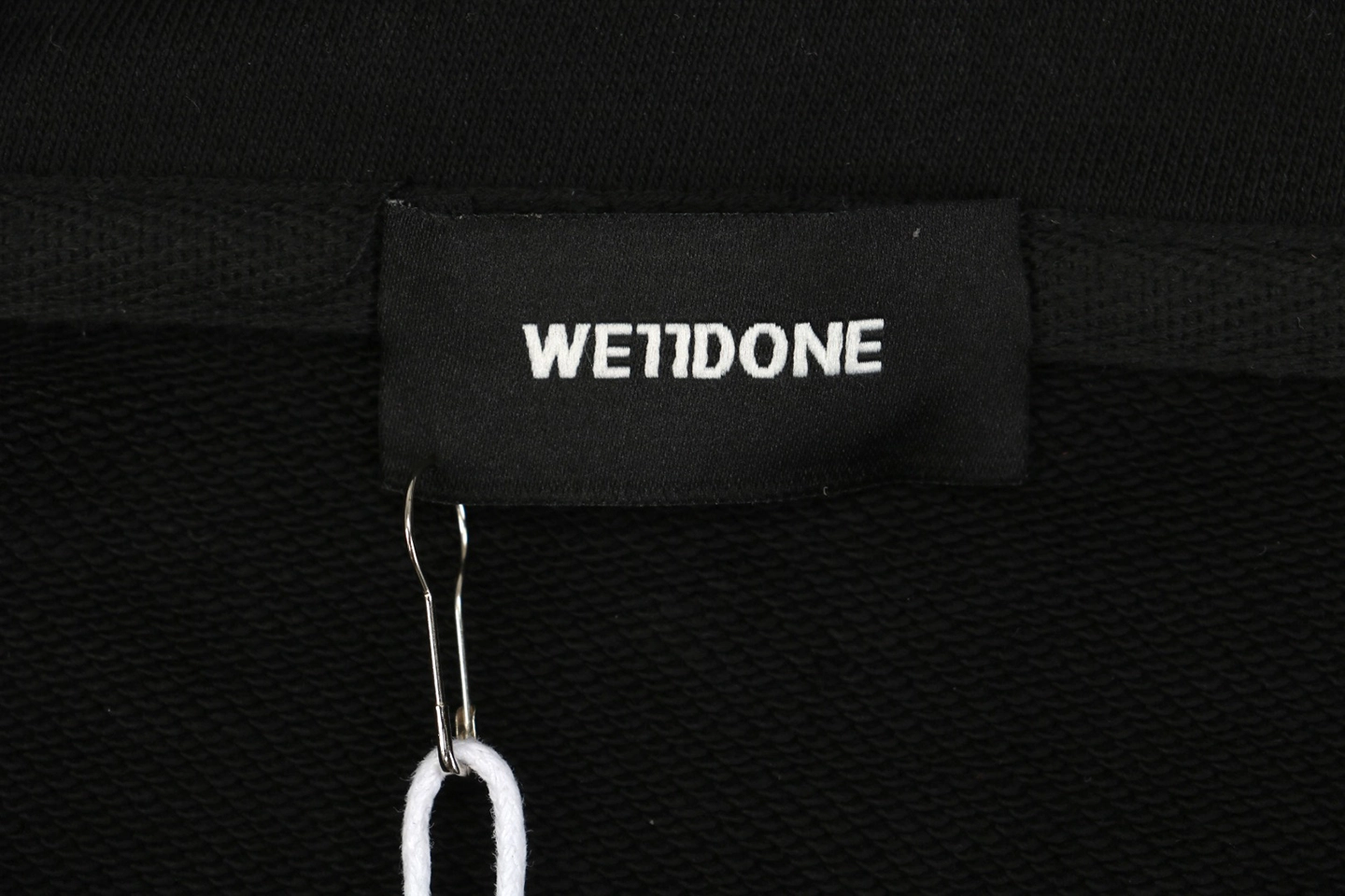 We11done Pillow Logo Zip Jacket Black Brand label