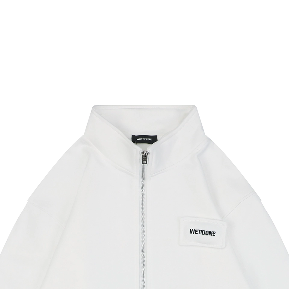 We11done Pillow Logo Zip Jacket White