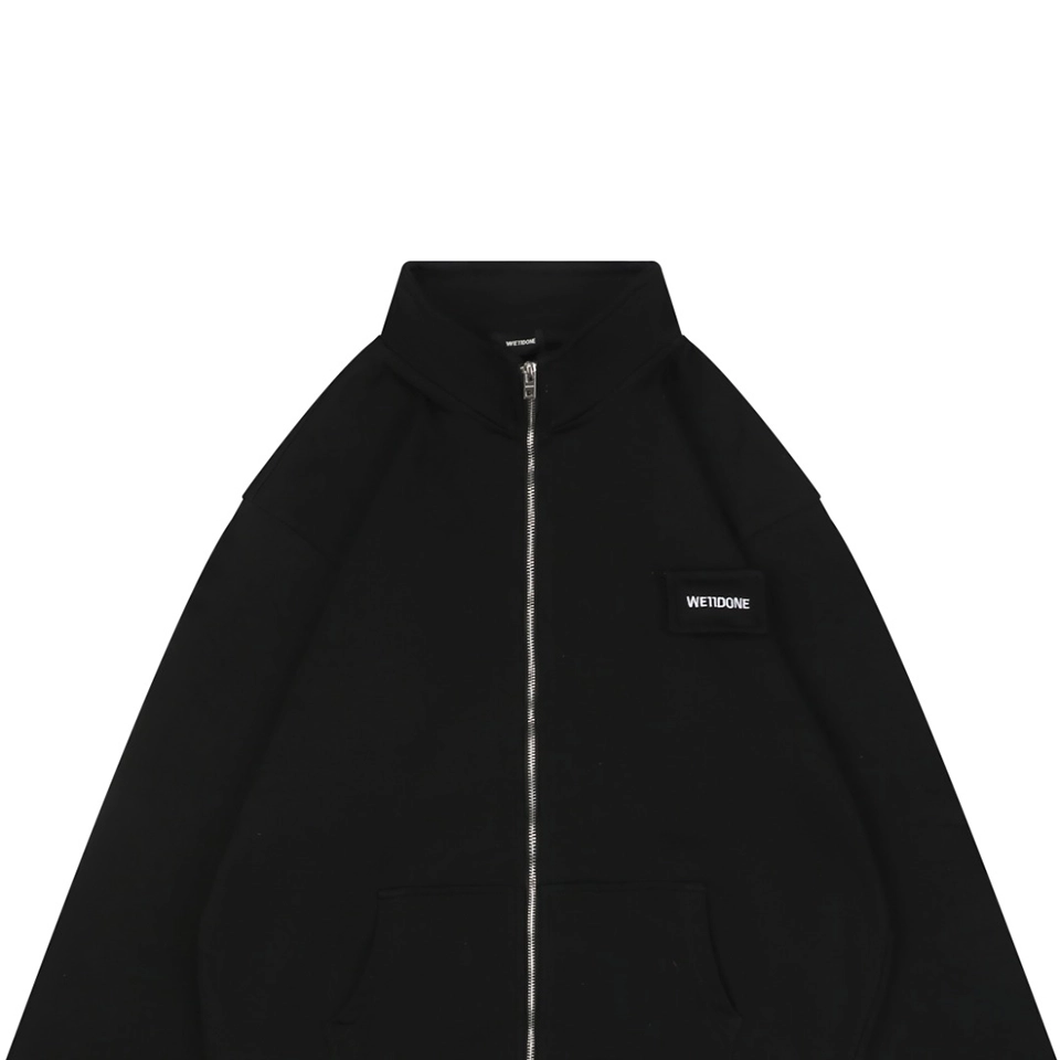 We11done Pillow Logo Zip Jacket Black
