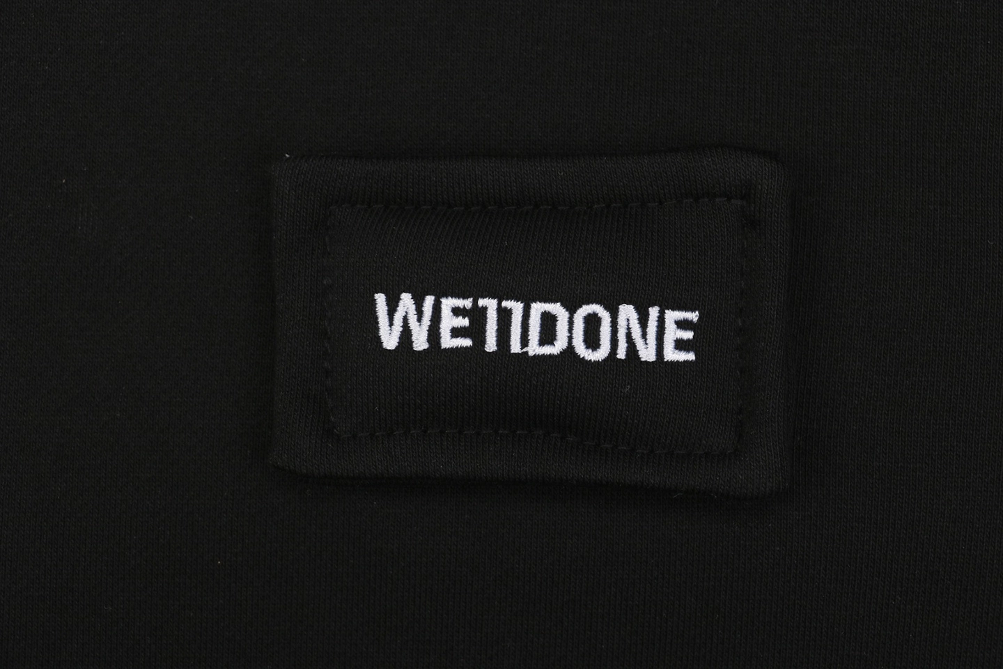 We11done Pillow Logo Zip Jacket Black Brand label